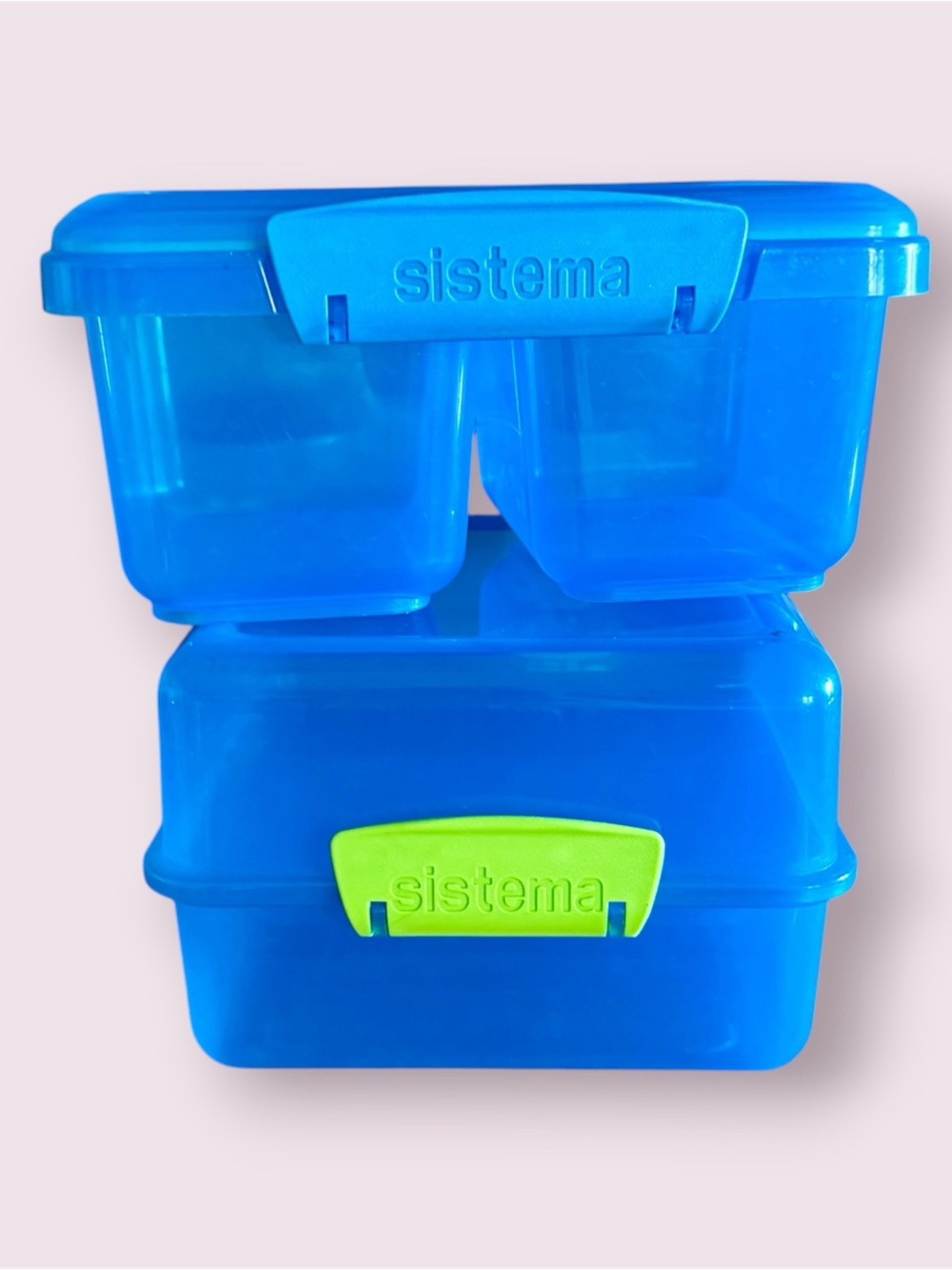 Sistema 48 Ounce Klip-It Lunch Cube-to-Go & To Go Small Split Container